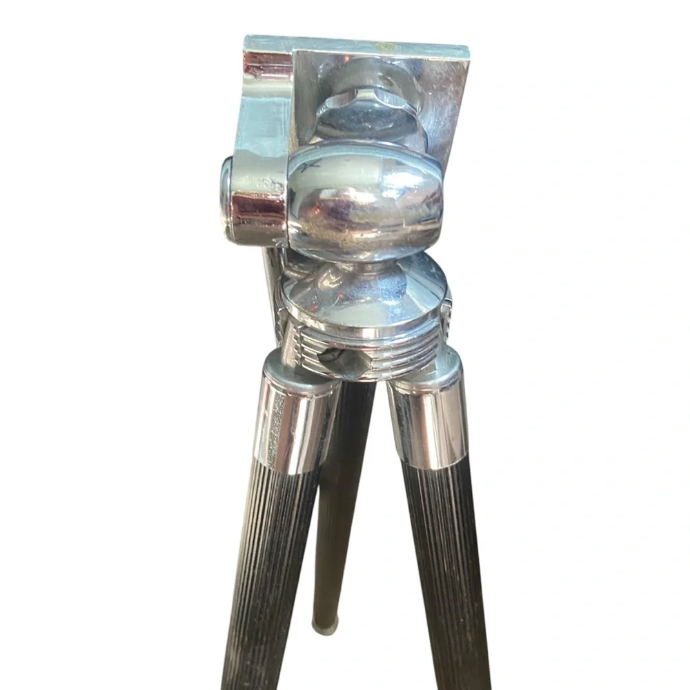 Vintage Minori Cine Camera 6 Section Tripod Rokuwa Co Camera Stand Black Gold